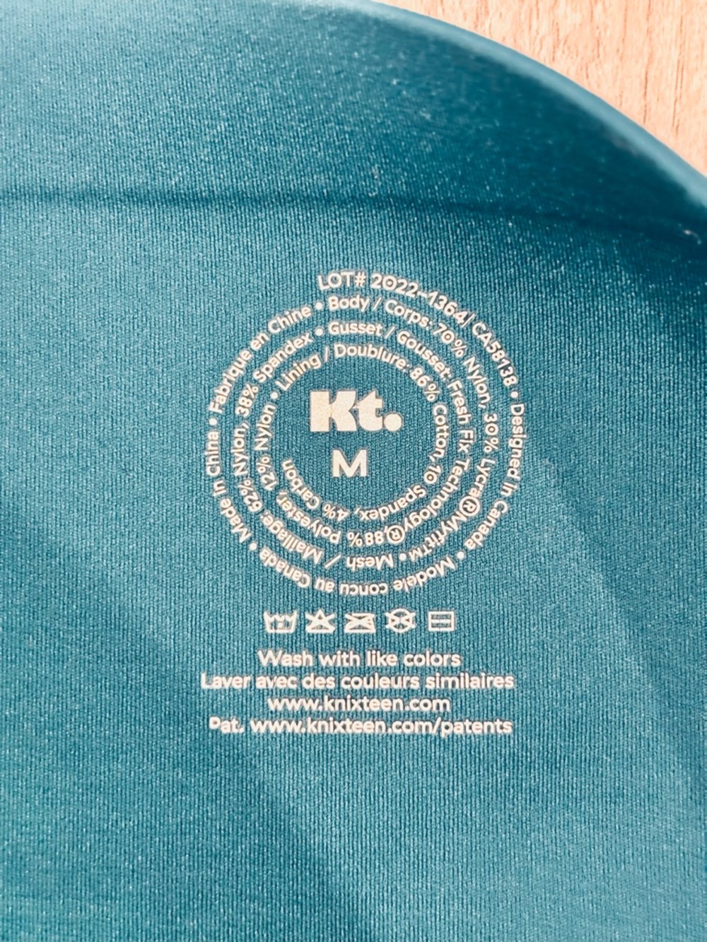 Kt by Knix Leakproof Active Leggings High-Waist Teal Size Medium - Picture 5 of 8